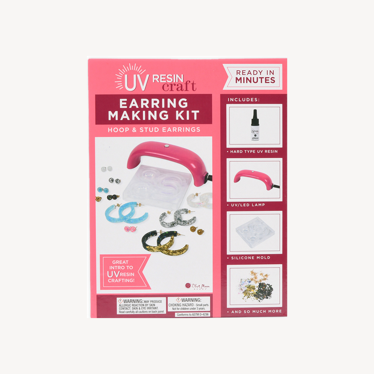 Blue Moon Studio™ UV Resin Craft Hoop Earring Starter Kit